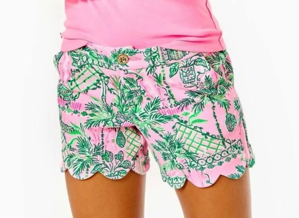 NEW NWOT Lilly Pulitzer Buttercup Scallop Mandevilla Baby Always Worth It Shorts